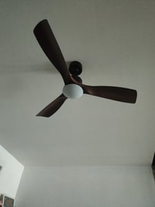 46CM Deckenventilator Mit Beleuchtung Und App Fernbedienung, 72W Weiß Lampe Mit Ventilator Dimmbar für Wohnzimmer Schlafzimmer Esszimmer Kinderzimmer Kunden-Foto 1
