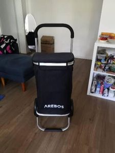 AREBOS 3in1 Einkaufstrolley 56L Schwarz | Klappbar, Kühlfach & Rollen Kunden-Foto 27