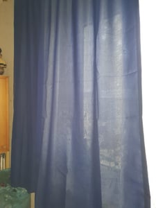 Voppi Zestaw zasłon dekoracyjnych 140x240 cm czarne zasłony półzaciemniające na żabki agrafki tunel Zdjęcie produktu od klienta nr 3