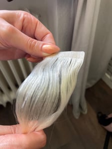 hair2heart Tape Extensions Echthaar Glatt - 10 Tapes 2.5g 50cm Lichtblond Kunden-Foto 2