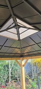 Sunjoy Zedernholz Gazebo / Pavillon 3x3 PIRIN - 336cm x 336cm, braun Kunden-Foto 3