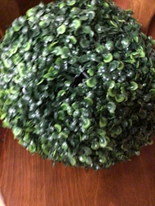 Buchsbaumkugel grün - Ø 35 cm - Garten Deko Buchsbaum Kugel künstlich Buchskugel Kunden-Foto 1