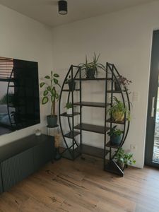 WISFOR Porte-fleurs, 2 étagères à plantes avec 6 niveaux/4 crochets, 136.5cm de haut Porte-plantes Étagère à fleurs pour balcon intérieur Escalier à fleurs salon Photo du client 8