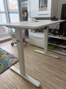 di volio Schreibtisch BARGA höhenverstellbar elektrisch 88x60 cm – weiß, ergonomischer Bürotisch, platzsparender Stehtisch mit Memory-Funktion Kunden-Foto 1