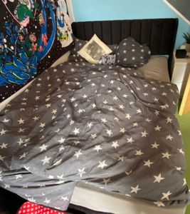 Flieks Polsterbett 160x200cm Doppelbett mit Lattenrost und 2 Schubladen, Stauraumbett Holzbett Funktionsbett Samt, ohne Matratze, Grau Kunden-Foto 1