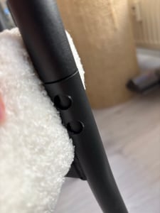 Esszimmerstühle 4er Set,Teddy Stoff Runde Boucle Gepolsterter Küchenstuhl,Ergonomischer Essstuhl mit Metallbeinen für Wohnzimmer,Küche (Creme) Kunden-Foto 2
