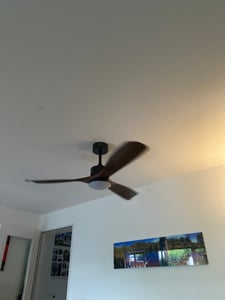 132 cm Deckenventilator mit Beleuchtung und Fernbedienung, LED Deckenlampe Wohnzimmer Schlafzimmer mit 6 Stufen Ventilator Dimmbar App Steuerung Kunden-Foto 2