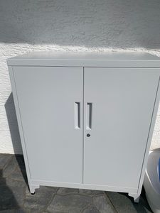 SONGMICS Aktenschrank, Mehrzweckschrank, Büroschrank mit 2 Türen, Schrank abschließbar, aus Stahl Schwarz Kunden-Foto 1