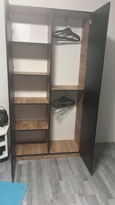 KIER FURNITURE Kleiderschrank Spiegel 53x205cm Garderobenschrank - Craft Eiche Kunden-Foto 1