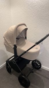 Lionelo Kombikinderwagen Mika Plus 3in1 bis 38 Monate (22kg), XXL-Verdeck mit UPF50+, 3-stufige Verstellung des Elterngriffs - Olivgrün Kunden-Foto 5
