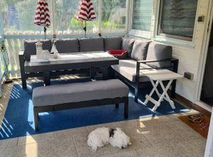 MeXo Gartenlounge-Set Gartenmöbel setaus Aluminium, Loungeset für 7-8 Personen(Alu), Essgruppe für Terrasse Garten Lounge Balkon Indoor Outdoor Kunden-Foto 1