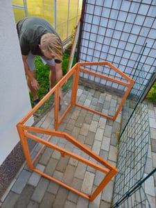 PawHut Hühnerstall 156 x 70,5 x 84 cm Freilaufgehege mit Sitzstange Doppeltüren Kunden-Foto 1