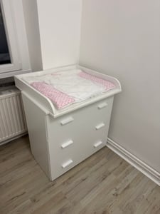 Baby-Delux Babyzimmer Babybett Wickelkommode Weiss Bettwäsche Komplett Set Princess Stars Kunden-Foto 2