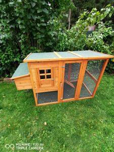 MyAnimal Hühnerstall MH-04 | Für 3-4 Hühner - Hühnerhaus - Nistkasten - Eiablage - Freilaufgehege - Wasserabweisendes Dach - Kleintierstall (Braun) Kunden-Foto 4