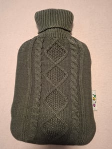 Wärmflasche Bezug Fleece Groß 2L Bettflasche Strickbezug Kinder Erwachsene Weich 2 Liter Kunden-Foto 1