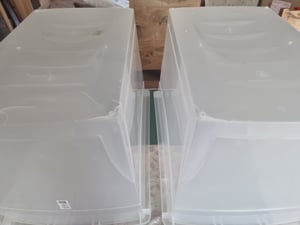 BigDean 3x 60 L Aufbewahrungsbox mit Deckel groß Budget Line Plastikbox mit Deckel Kunden-Foto 1
