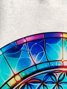 GKA XL Sonnenfänger Schmetterling lila 20 cm Buntglas Lichtfänger Fensterbild Fenster Fensterschmuck Fensterdeko Kunden-Foto 2