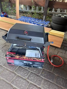 GRILLMEISTER Camping Gasgrill Grill Gartengrill 1 Brenner Kompakt Memphis Kunden-Foto 2