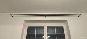 Voppi Gardinenstange Moderi 2-läufig 440 cm 19+19 mm weiß, moderne Vorhangstange, einfache Wandmontage Kunden-Foto 2