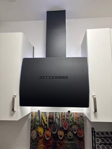 LEVIVO A+++ Kopffreie Dunstabzugshaube 60cm Umluft & Abluft mit 740 m³/h Luftleistung, Abzugshaube mit 2 Aktivkohlefiltern, 1 Fettfilter, 3 Stufen Kunden-Foto 5