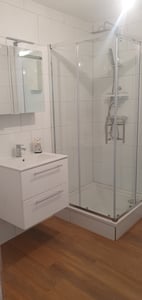 Duschkabinen 90x90X185cm Schiebetür Eckeinstieg 5mm ESG Sicherheitsglas Duschabtrennung eckdusche Kunden-Foto 2