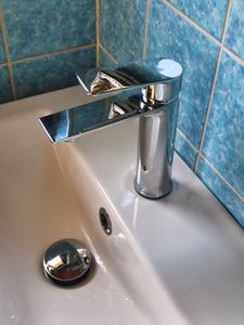 2 x Homelody Wasserhahn Bad Chrom, Einhebelmischer Badezimmer Waschtischarmatur, Bad Armatur Mischbatterie, Waschbeckenarmatur, Waschbecken Armaturen Kunden-Foto 2