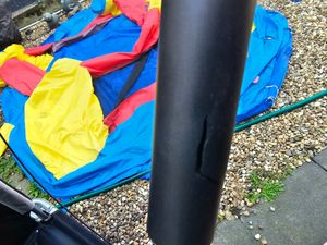 DMS® Fahrradanhänger 2in1 Kinderanhänger Fahrrad Anhänger Jogger Radanhänger Kunden-Foto 2
