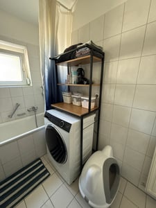 EUGAD Waschmaschinenregal, WC Regal über Waschmaschine Toilette, Metall Holzwerkstoff Kunden-Foto 1