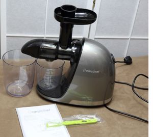 AMZCHEF Entsafter für Gemüse und Obst, Slow Juicer,  Saftpresse Elektrisch, BPA Frei, Leicht zu Reinigen, Schwarz Kunden-Foto 2