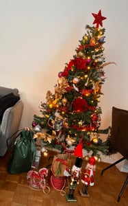 ALIGHTUP 150cm Künstlicher Weihnachtsbaum mit 350 Spitzen PVC, Tannenbaum mit ständer, Weiß Kunden-Foto 5
