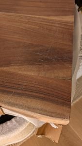 vidaXL Tischplatte 110x40x3,8cm Rechteckig Massivholz Akazie Baumkante Kunden-Foto 2