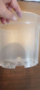 Stilvolle Blumentöpfe rund: Grüne Schönheit für Zuhause GD-0024 (1 Stück - Transparent, 17cm H=13,5cm) Kunden-Foto 2