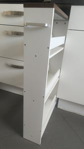 COSTWAY Smalle opbergwagen, 13 cm breed, mobiele serveerwagen met 4 niveaus, smalle mobiele kar met planken, keukenwagen op wielen Klantenfoto 1