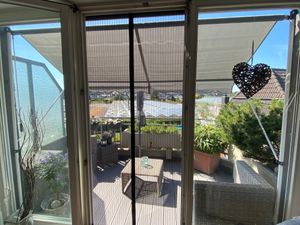 tillvex Balkonmarkise 400 cm Grau Gelenkarm Markise Klemmmarkise Sonnenmarkise Balkon ohne Bohren Kunden-Foto 3