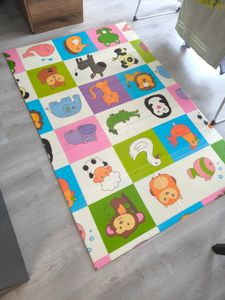 HUMBI tappeto da gioco per bambini che gattonano XPE schiuma bifacciale flatbar impermeabile extra large tappeto per bambini antiscivolo 120x180 animali giraffa Foto del cliente 2