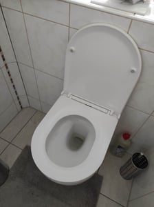Rainsworth Hänge WC Spülrandlos Toilette - Starker Spülung, Kloschüssel inklusive WC-Sitz Absenkautomatik, Kompakt Design Toilette 48,5 cm lang, Einfa Kunden-Foto 1