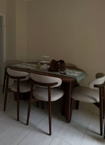 COLAMY 6er Set Esszimmerstühle, robust und elegant, im minimalistischen skandinavischen Stil, ideal für Esszimmer und Küche, Camel Kunden-Foto 3