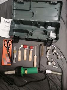 VEVOR Heißluft-Kunststoffschweißgerät, 1600 W Heißluftpistole, 50–600 °C PVC-TPO-Vinyl-Schweißpistole, Heißluft-Schweißgerät-Set mit 11 Zubehörteilen Kunden-Foto 1