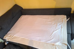 EllaTex Renforcé Leintuch 150x250 Baumwolle – pflegeleichtes Bettlaken ohne Gummizug, Farbe: Weiß Kunden-Foto 2