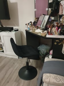 WOLTU 1x Barhocker Barstuhl Barsessel höhenverstellbar Küchenhocker mit Lehne 360° Drehstuhl Samt, Rosa Kunden-Foto 5