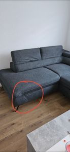 Ecksofa Sofa Grau, Wohnlandschaft L-Form mit Schlaffunktion und Bettkasten, Schlafsofa mit Bettkasten, Sofa mit Einstellbare Kopfstützen, Peter L - Hellgrau Velvet - Links Grau Kunden-Foto 2