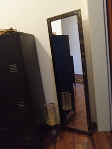 Stojací zrcadlo HAVLYS černé, 127 x 37 cm Fotografie od zákazníka č. 2