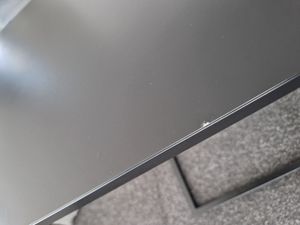 Beistelltisch C-Form, Sofatisch Kaffeetisch Couchtisch mit Metallgestell, Laptoptisch für Kaffee und Laptop, Schwarz, 33 x 40 x 60 cm Kunden-Foto 2