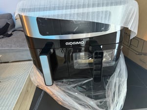 Dubbele heteluchtfriteuse met kijkvenster, 10 liter (4 liter + 6 liter), 2600W. Dubbele airfryer, 12-in-1 programma's, airfryer met touchscreen, DualZone Pro Klantenfoto 4