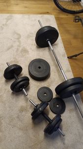 vidaXL Zestaw hantli +2 sztangi 30,5 kg Zdjęcie produktu od klienta nr 1
