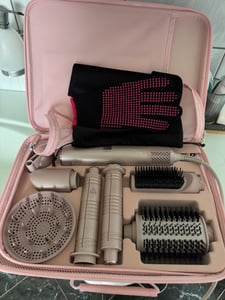 MCURO Warmluftbürste 7-in-1 Multihaarstyler 110000 U/Min,Lockenstab Auto-Wrap Ionen Föhn Airstyler,Hairstyler,Haartrockner,Lockenstab & Glätteisen,mit Reisebox Kunden-Foto 9