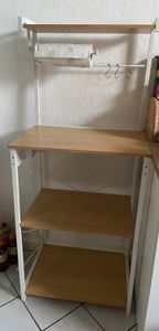VASAGLE kuchyňský regál se zásuvkami, stojící police, police na mikrovlnnou troubu ve 4 úrovních, nastavitelná police, držák na kuchyňské rohlíky, 40 x 60 x 140 cm Fotografie od zákazníka č. 2