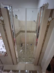 i-flair Duschtür 80-84 cm - Höhe: 195 cm, aus durchsichtigem 6 mm ESG Sicherheitsglas Kunden-Foto 2