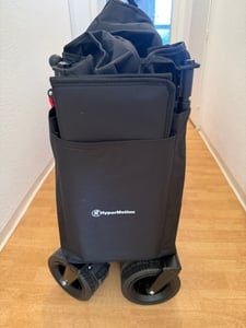 HyperMotion Bollerwagen faltbar XL 200L – Transportwagen mit großen Rädern, Campingwagen, Strandwagen bis 80 kg, schwarz Kunden-Foto 4