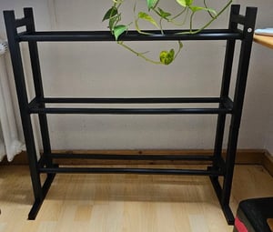 COSTWAY 3-stufiger Hantelständer, Hantelablage mit 3-fach verstellbarem Abstand, Kurzhantelständer aus Metall bis 240 kg Belastbar, Hantelregal Kunden-Foto 1